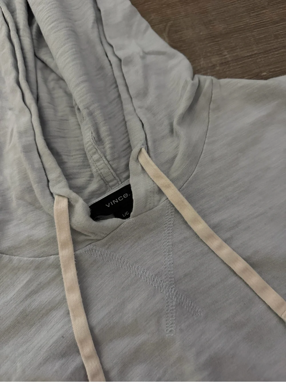 Vince Light Blue Hooded Long Sleeve